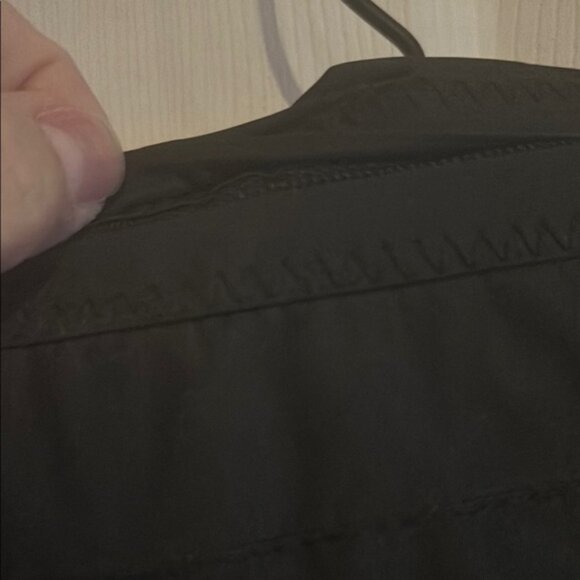 like new Penningtons Black Trench Coat with Fold-Over Collar with hood size 5 - Picture 4 of 4